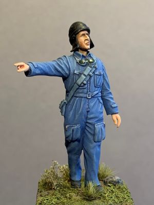 S2KW088 - Italian tank man pointing.